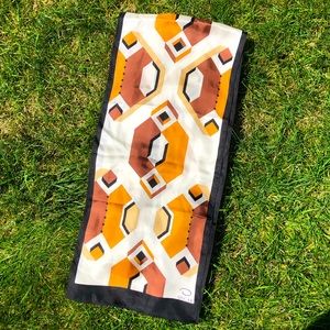 Vintage Oscar de la Renta Silk Geometric Scarf